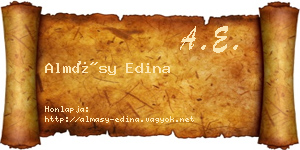 Almásy Edina névjegykártya