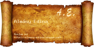 Almásy Edina névjegykártya